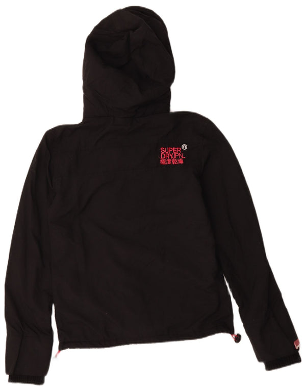 Superdry Chaqueta Cortavientos con Capucha Windcheater para Mujer UK 6 XS Negro