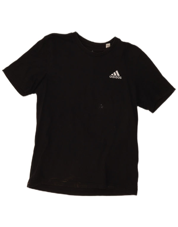 Adidas - Camiseta para hombre, talla pequeña, algodón negro