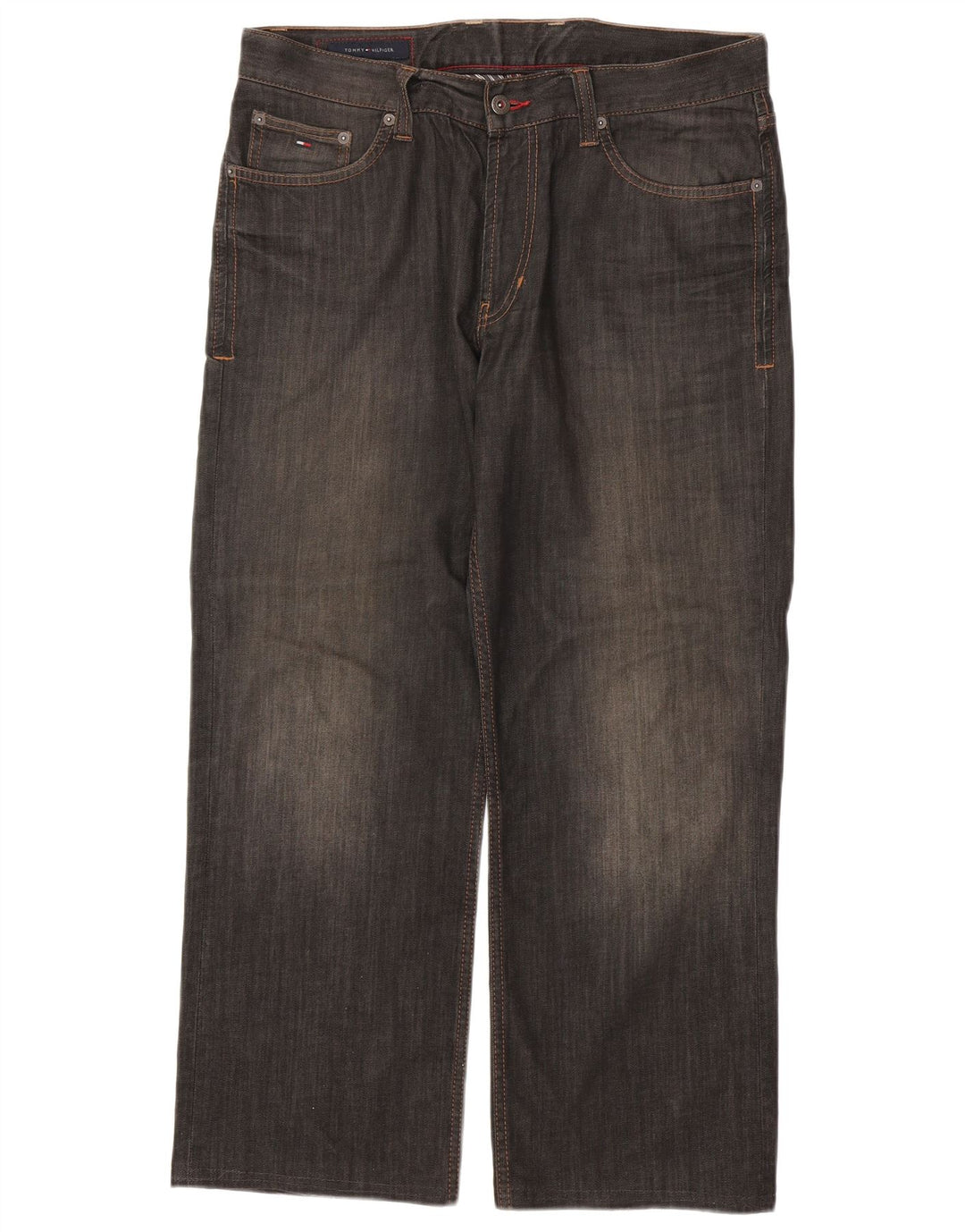 TOMMY HILFIGER Vaqueros rectos para hombre W31 L28 Algodón gris