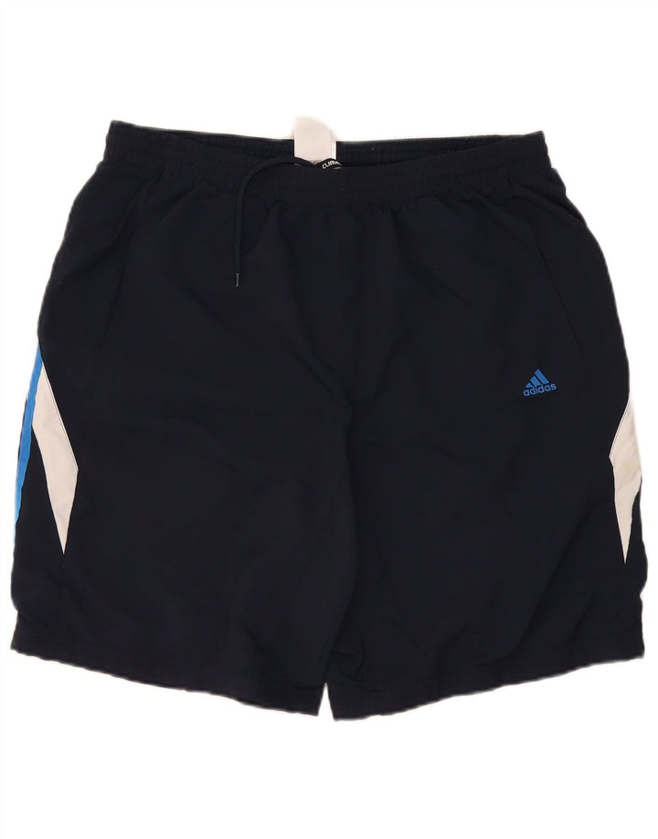 Adidas Pantalones cortos deportivos para hombre XL Azul marino Colorblock Poliéster