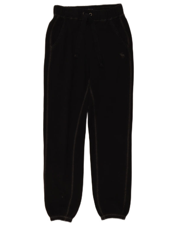 Abercrombie & Fitch Pantalones de chándal para mujer Joggers UK 4 XS Algodón negro