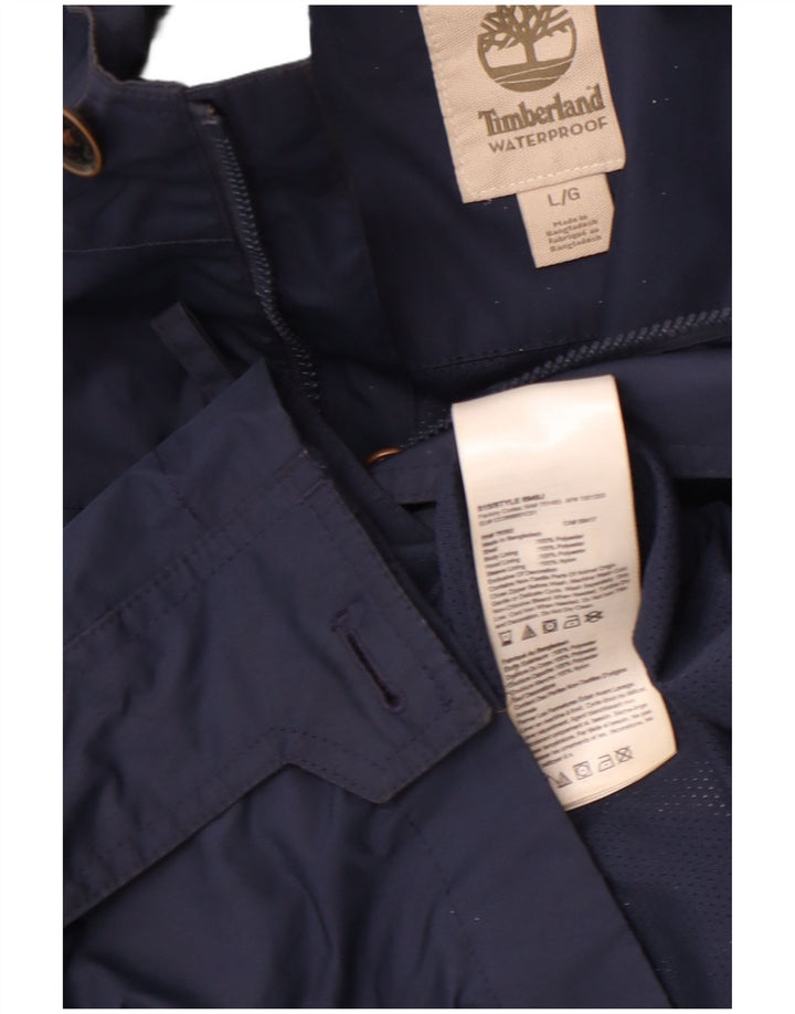 TIMBERLAND Chaqueta impermeable para hombre UK 40 Grande Poliéster azul