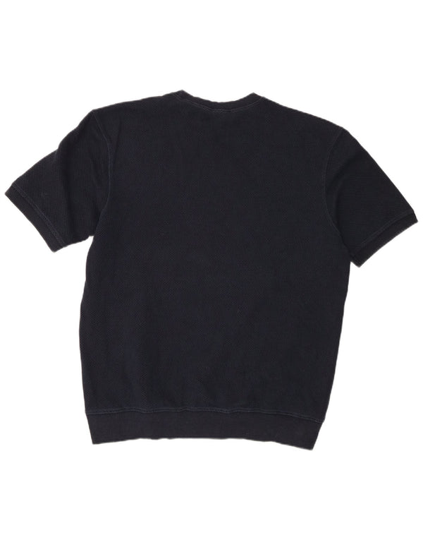 Zara Hombre Camiseta Top Grande Azul Marino Algodón