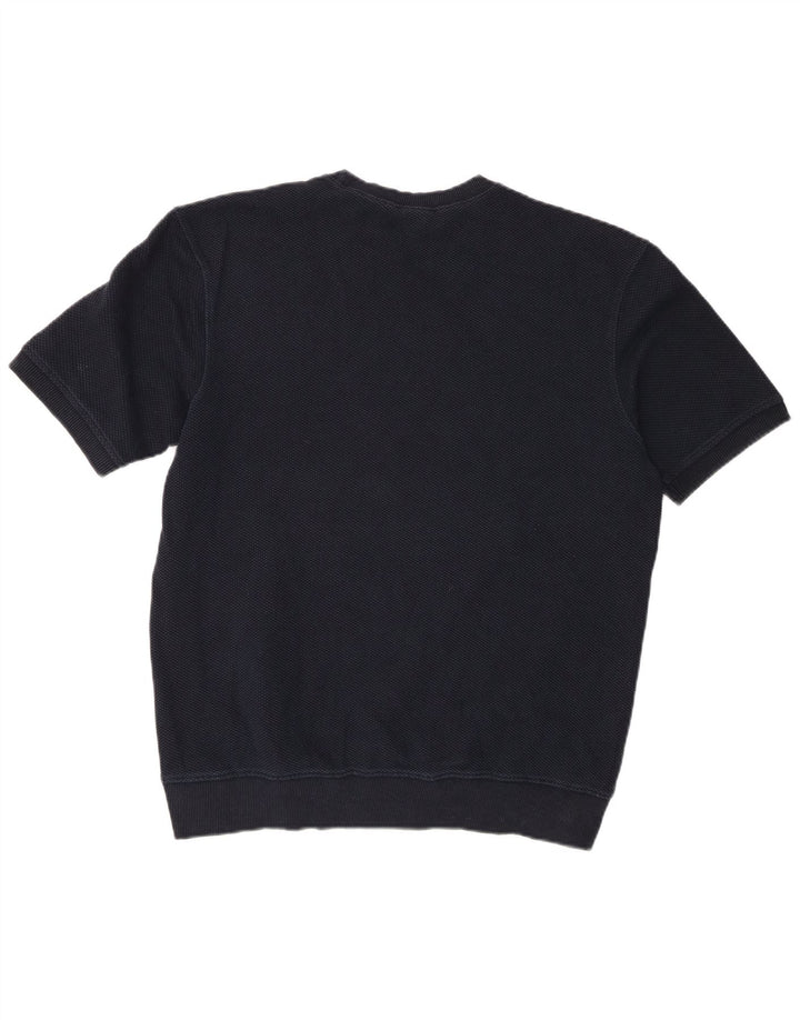 Zara Hombre Camiseta Top Grande Azul Marino Algodón