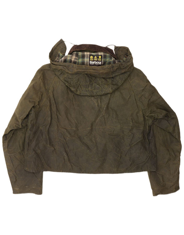 Barbour Chaqueta de algodón encerado con capucha Spey para hombre Reino Unido 40 Algodón caqui grande