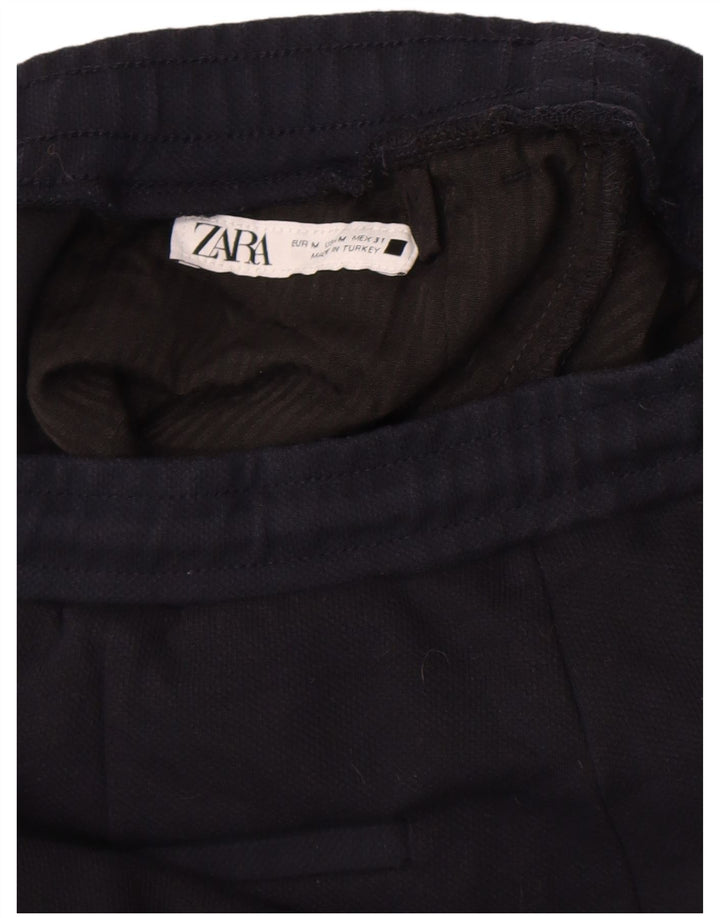 Zara Hombre Shorts Deportivos Medio Azul Marino