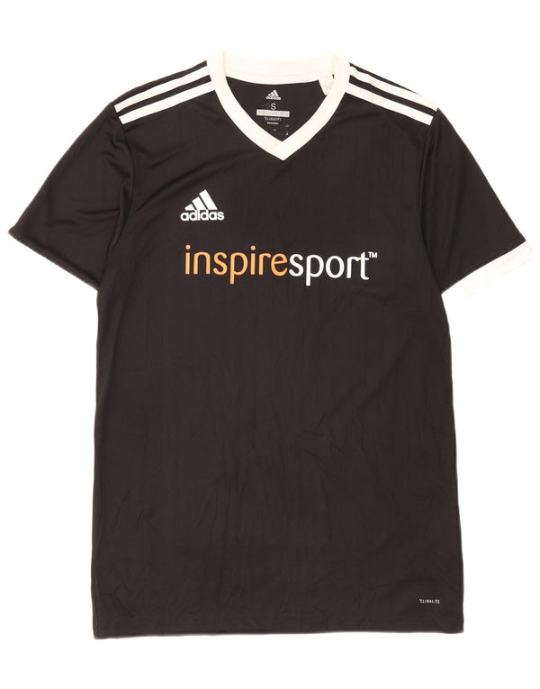 Adidas Mens Climalite Graphic Camiseta Top Pequeño Negro Poliéster