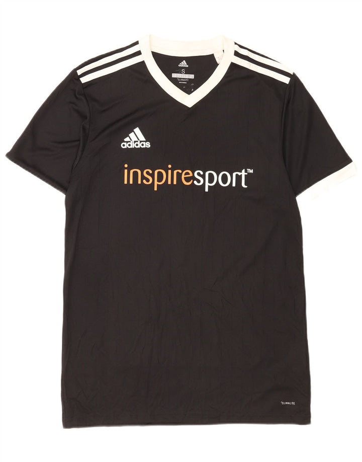 Adidas Mens Climalite Graphic Camiseta Top Pequeño Negro Poliéster