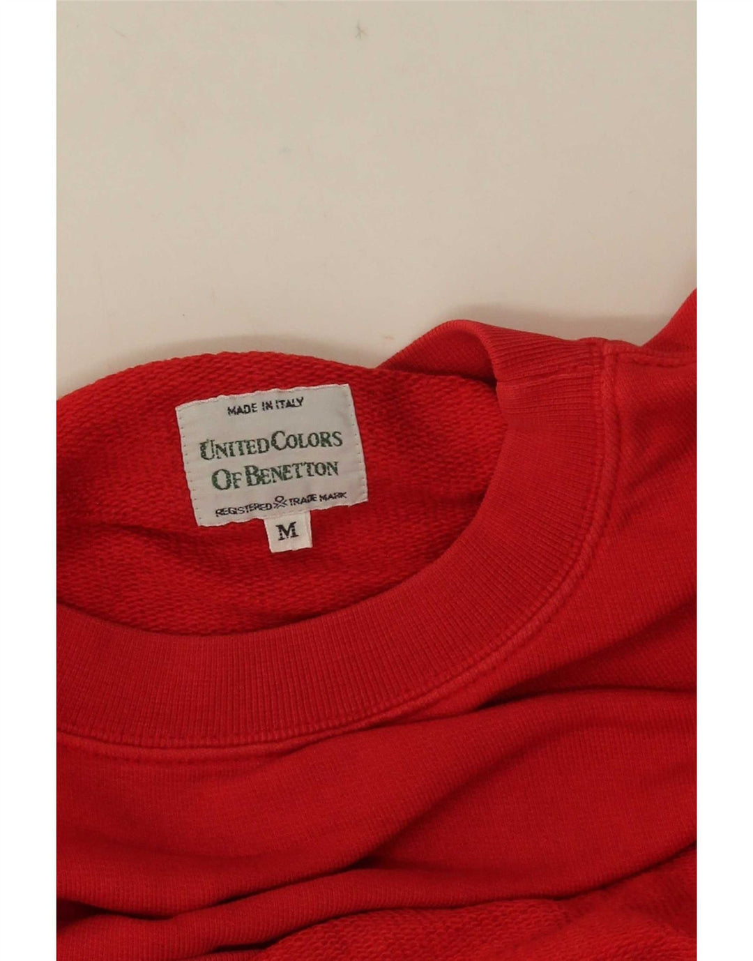 Benetton Sudadera Extragrande para Mujer, Jersey, UK 44, Mediano, Rojo