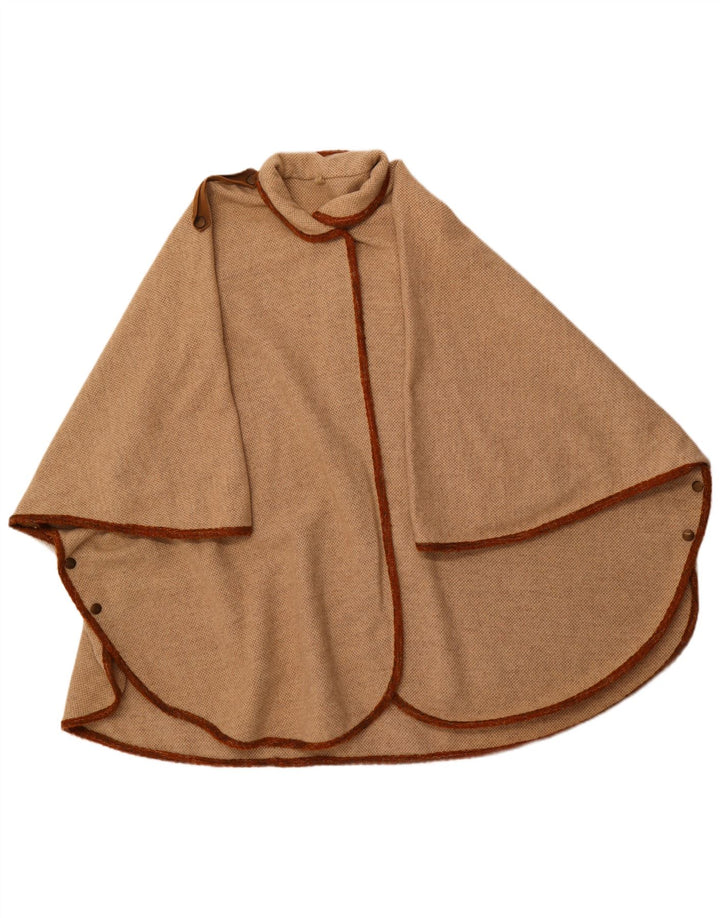 VINTAGE Abrigo Poncho Mujer Talla Única Marrón