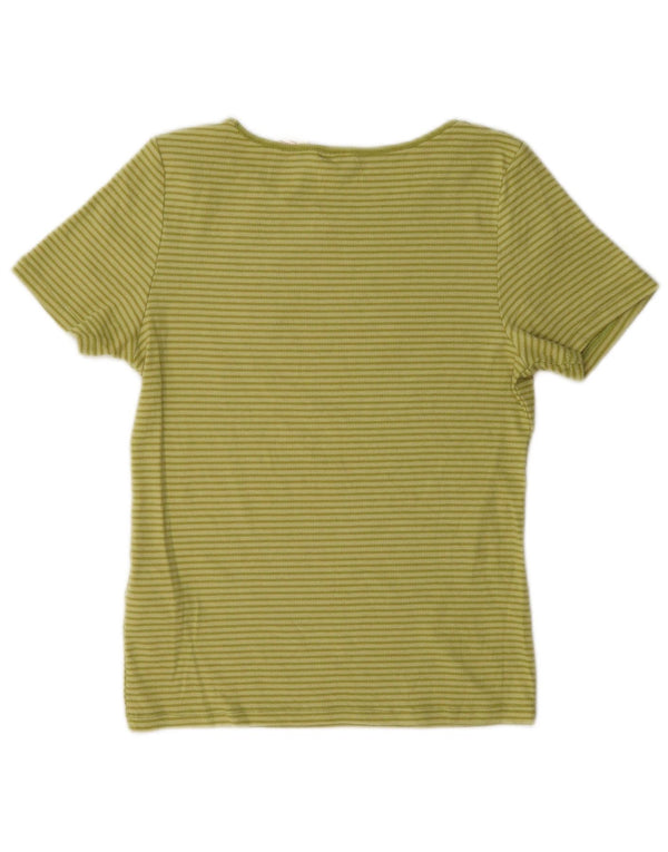 Levi's Camiseta para mujer Top UK 40 Algodón a rayas verde medio