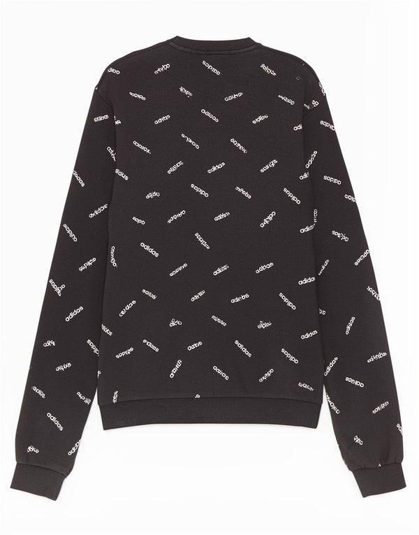 Adidas Hombre Sudadera Gráfica Jumper Medium Negro Algodón
