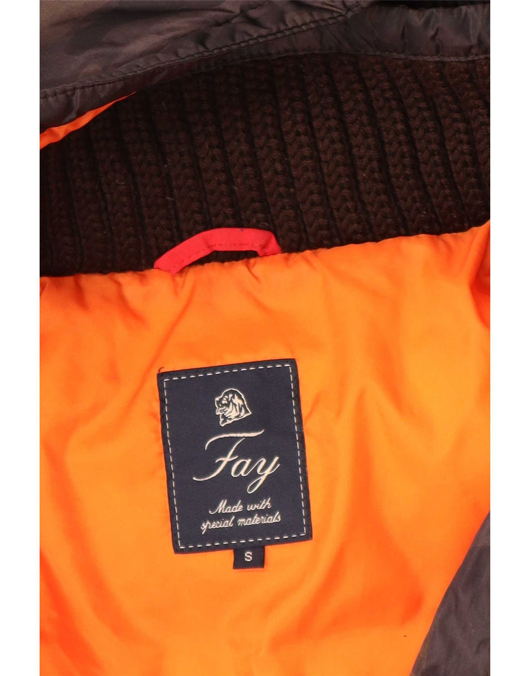 Fay Chaqueta acolchada con capucha para hombre UK 36 Small Brown Camuflaje