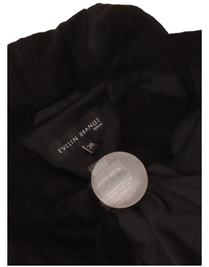 Evelin Brandt Chaqueta tipo blazer Berlin de 4 botones para mujer EU 36 Small Black Wool