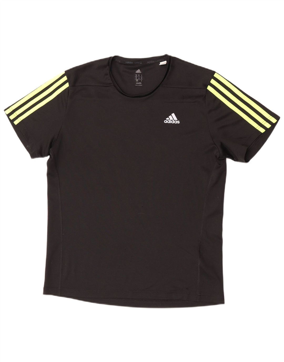Adidas Mens Climalite Camiseta Top Medio Negro Poliéster