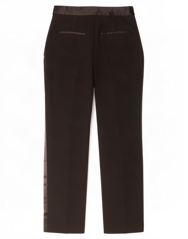 Zara Mujer Pantalón De Traje Cónico Pequeño W26 L27 Poliéster Negro