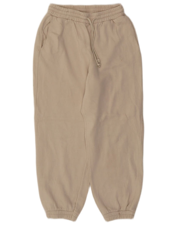 Zara Mujer Pantalones De Chándal Joggers UK 12 Medium Beige Algodón