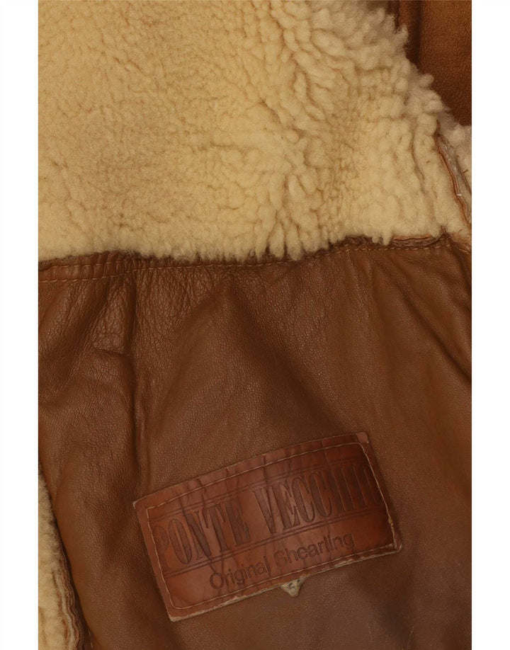 Ponte Vecchio Chaqueta de piel de oveja para hombre IT 54 2XL Marrón