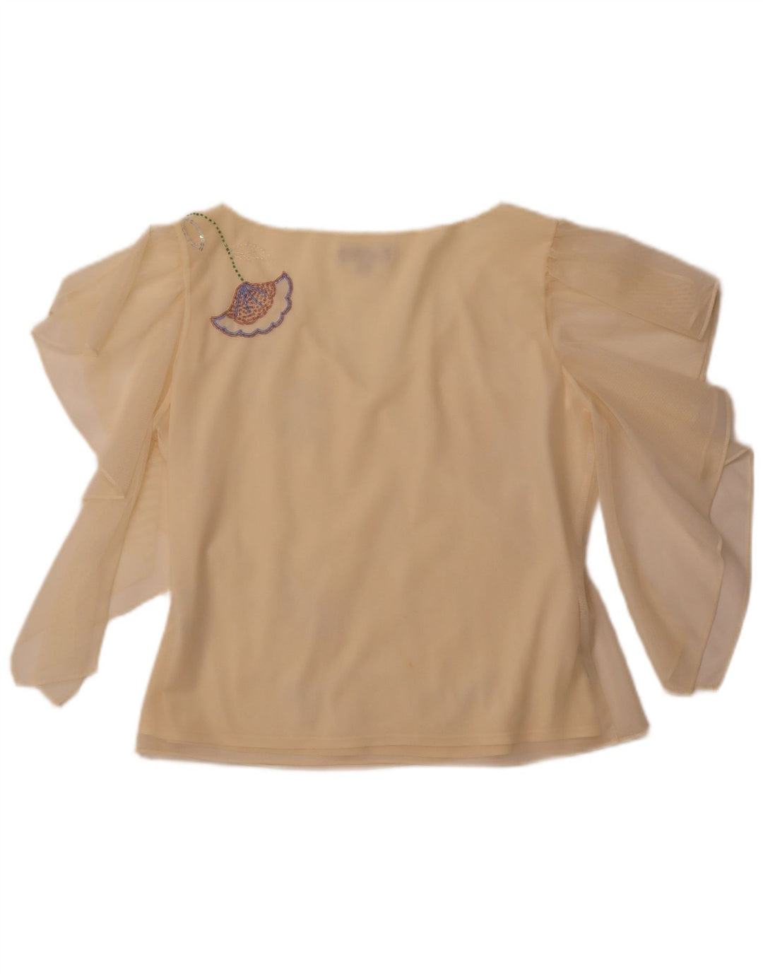 COAST Blusa transparente para mujer Top UK 46 Poliéster amarillo grande