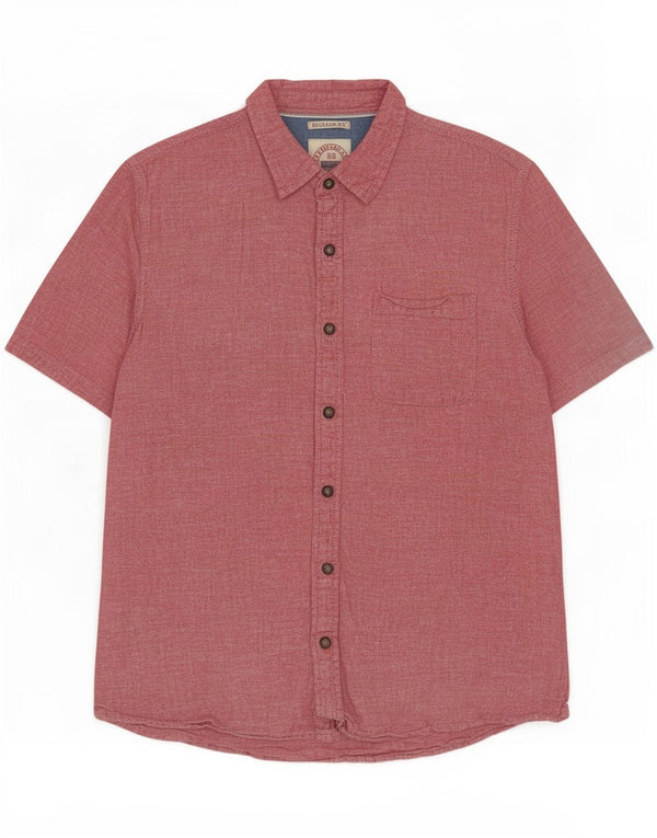 Fat Face Camisa de manga corta para mujer de ajuste regular Lino rojo medio