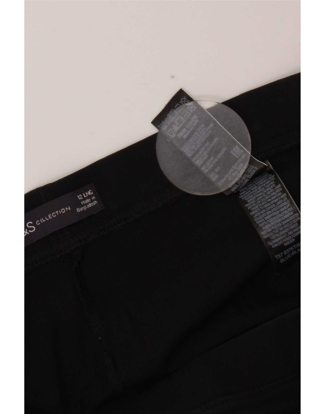 Marks & Spencer Leggings para mujer Reino Unido 12 Mediano Algodón negro
