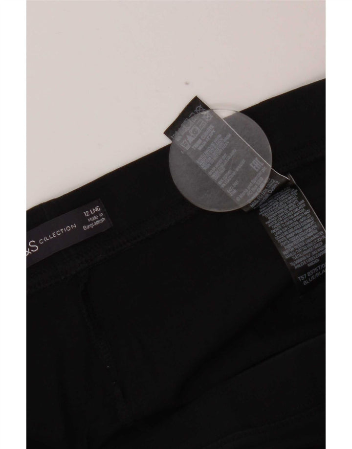Marks & Spencer Leggings para mujer Reino Unido 12 Mediano Algodón negro