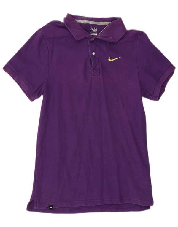 NIKE Mens Polo Shirt Small Purple Cotton