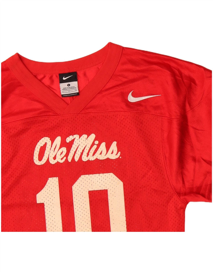 NIKE Camiseta corta gráfica para mujer UK 8 Small Red Poliéster