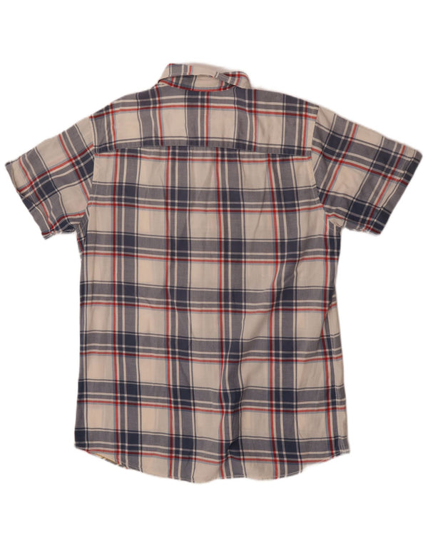 Jack & Jones Hombre Camisa De Manga Corta Large Blue Plaid