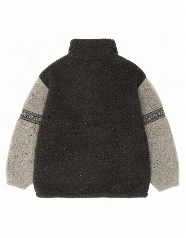 Vintage hombres chaqueta de lana Reino Unido 42 XL gris colorblock