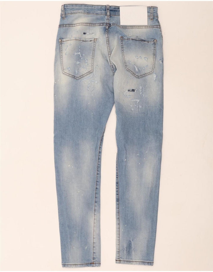 Richmond Vaqueros ajustados desgastados para hombre W32 L30 Azul