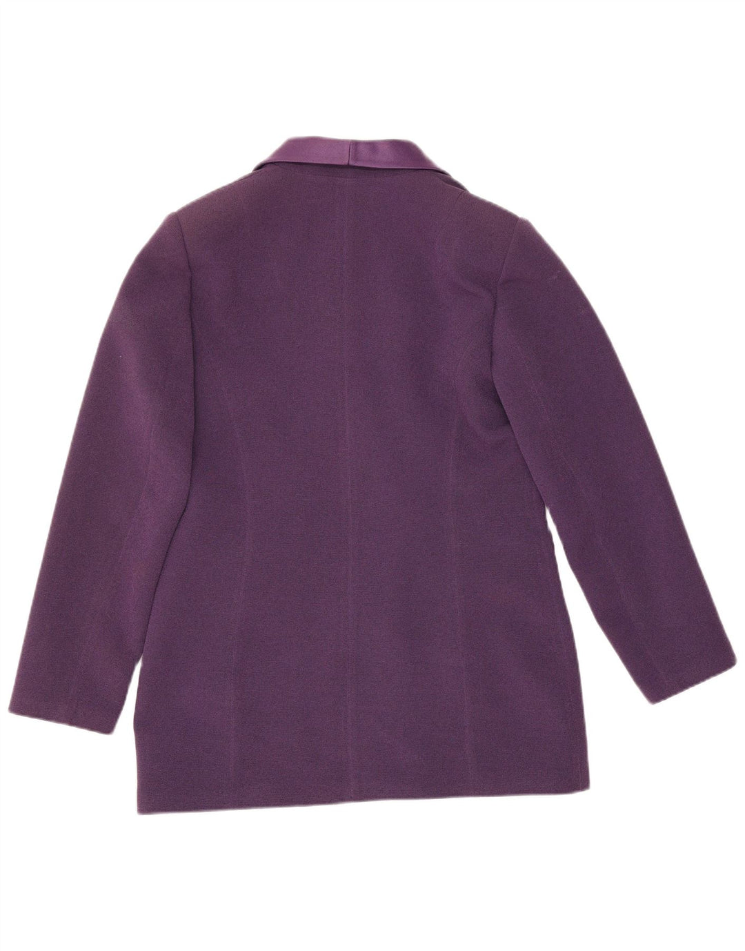 Vintage mujer 3 botones Blazer chaqueta Reino Unido 12 medio púrpura