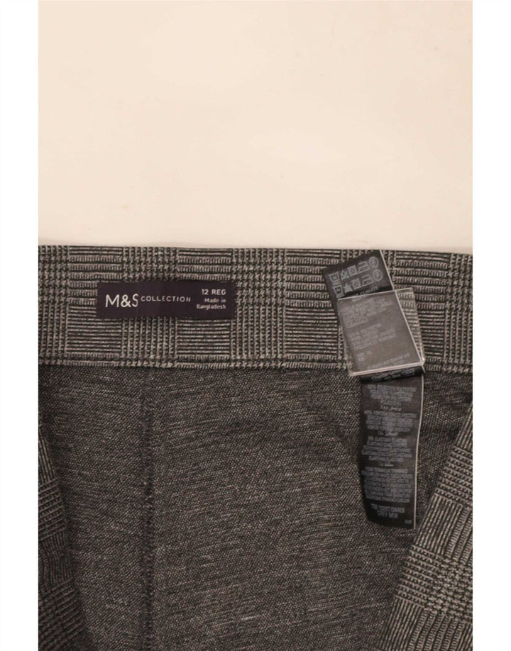 Marks & Spencer Pantalones Casuales para Mujer UK 12 Medium W30 L27 Gris