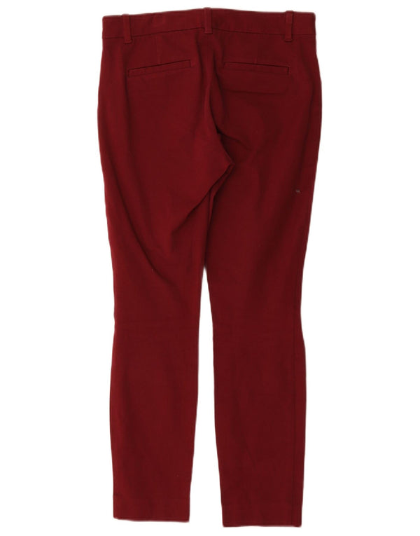 Gap Pantalones casuales ajustados al tobillo para mujer US 2 XS W30 L27 algodón burdeos