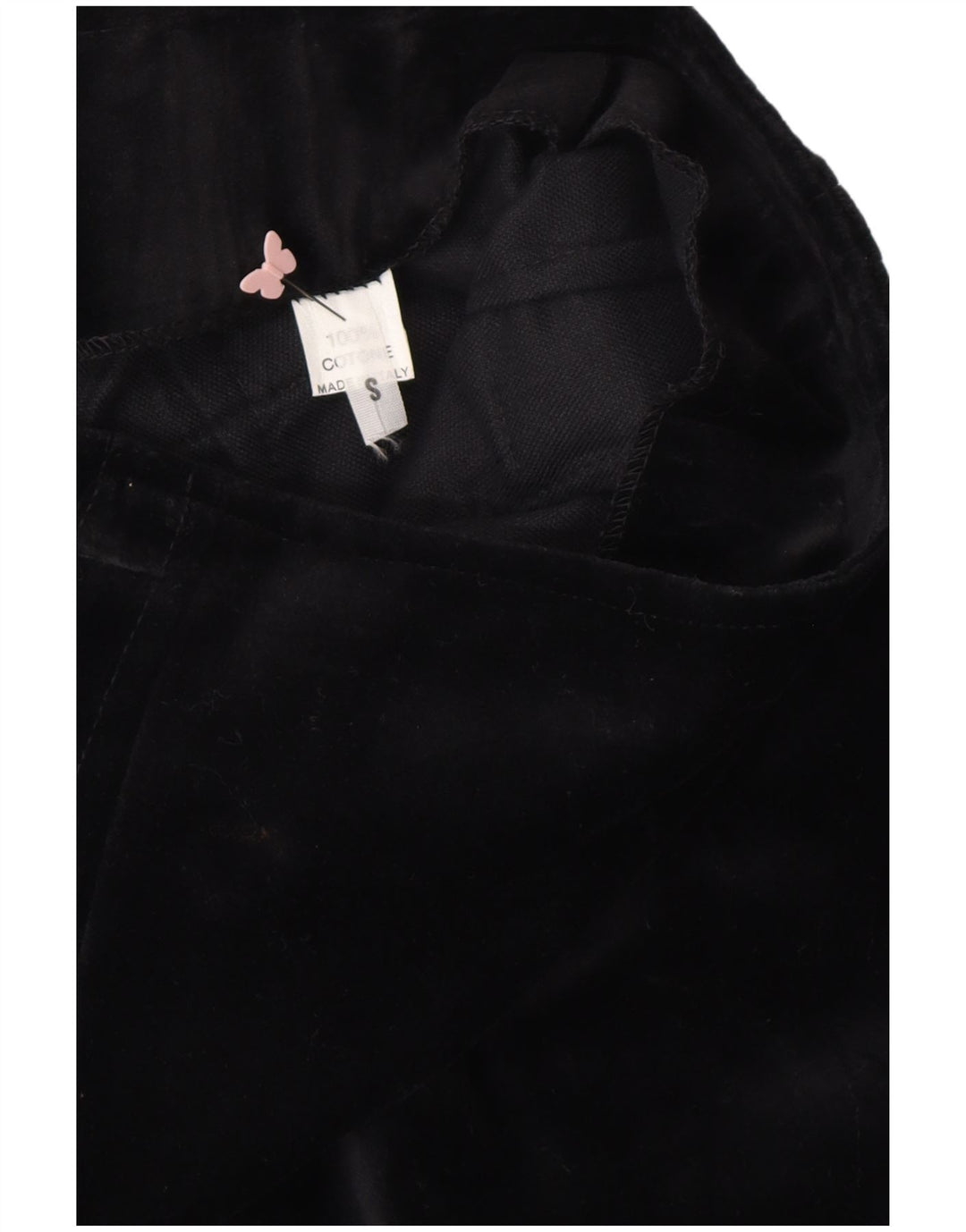 VINTAGE Falda lápiz para mujer pequeña W24 Algodón negro