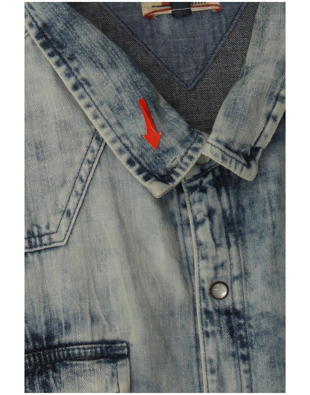 Camisa Tommy Hilfiger Hombre Denim XL Algodón Azul