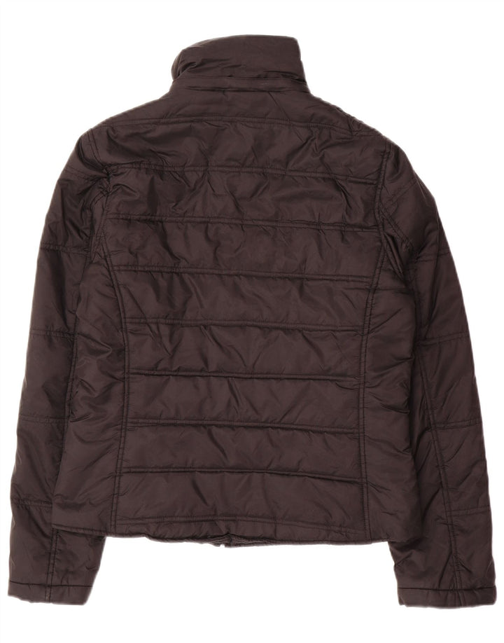 Zara Mujer Chaqueta Acolchada UK 46 Grande Nylon Negro