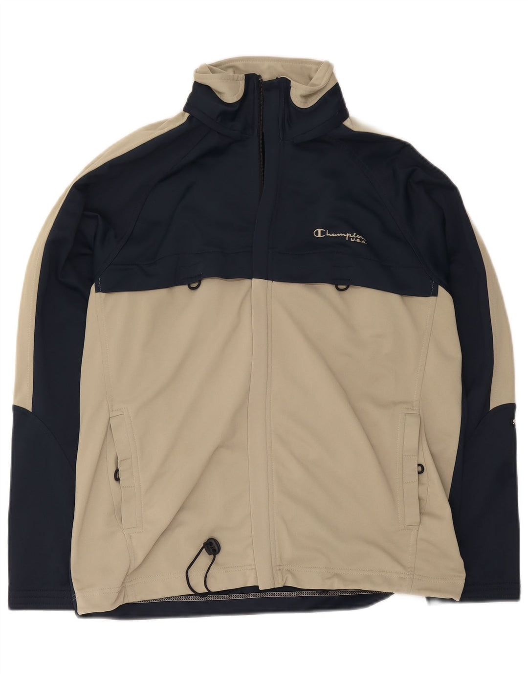 Champion Chaqueta De Chándal Con Estampado Gráfico Para Hombre Color Block En Azul Marino Mediano