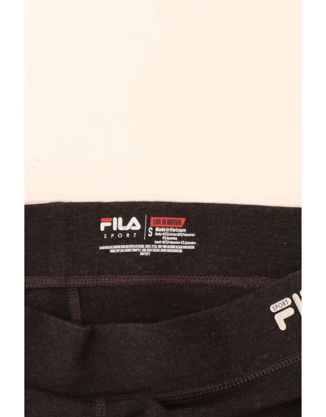 FILA Pantalones cortos deportivos para mujer UK 8 Small Gris Colorblock Algodón