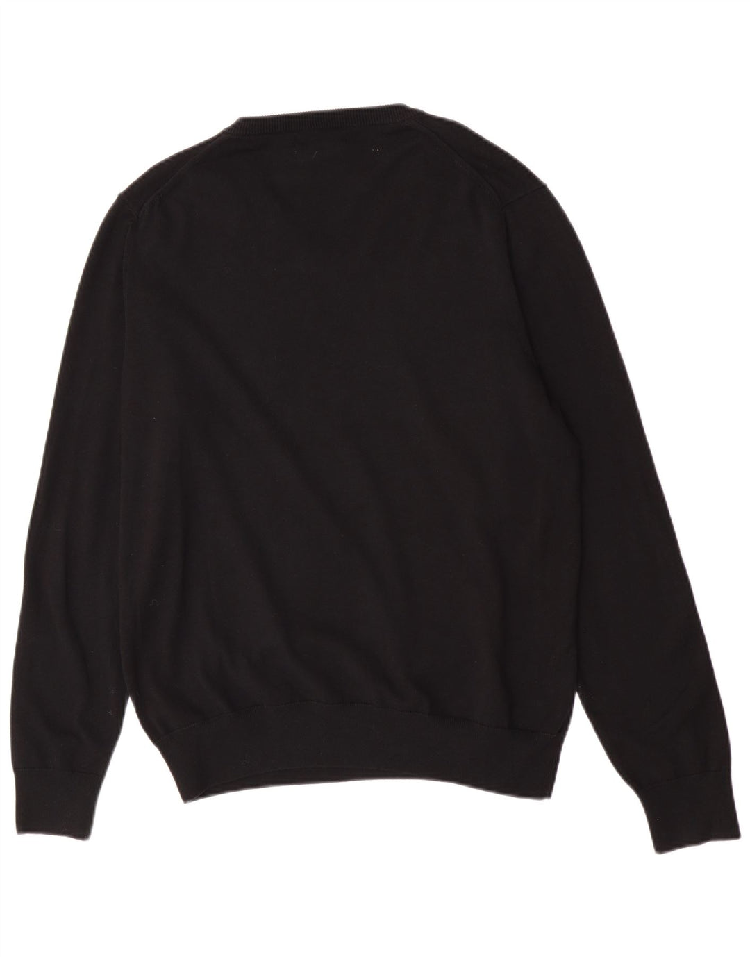Marks & Spencer - Jersey con cuello en V para hombre, talla grande, algodón negro
