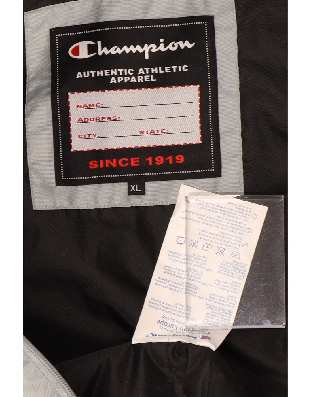 CHAMPION Chaqueta acolchada con capucha para hombre UK 42 XL Poliamida azul