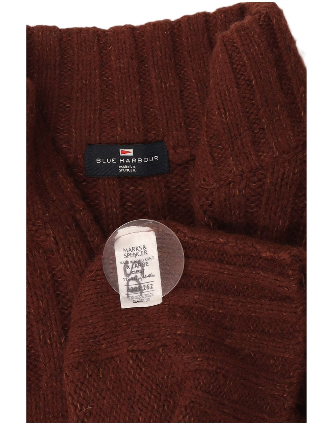 Marks & Spencer Jersey con Cuello y Cremallera para Hombre XL Acrílico Marrón