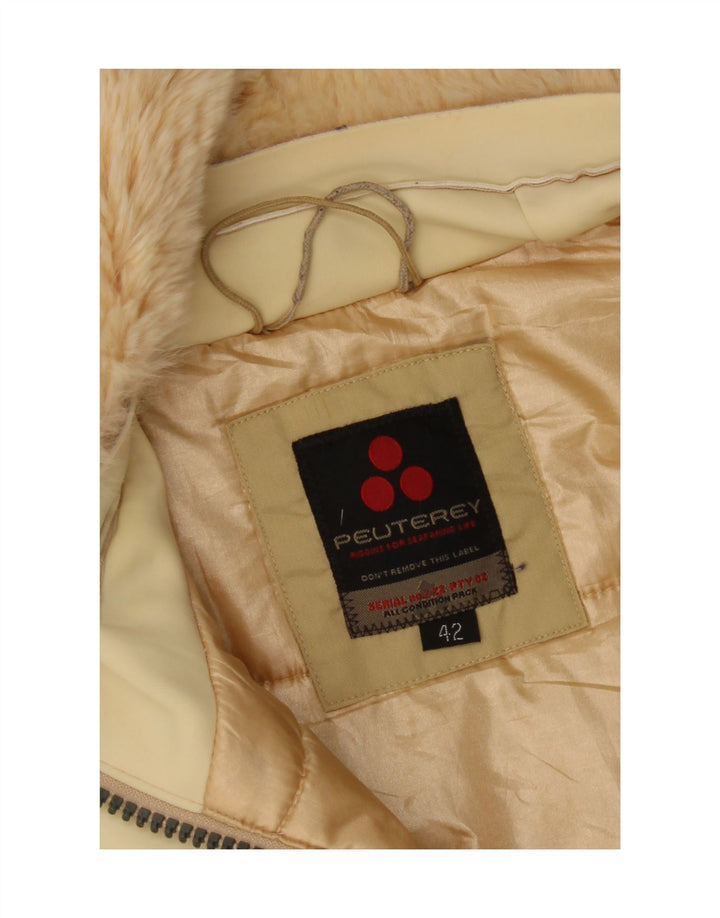 PEUTEREY Abrigo acolchado con capucha para mujer IT 42 Beige medio