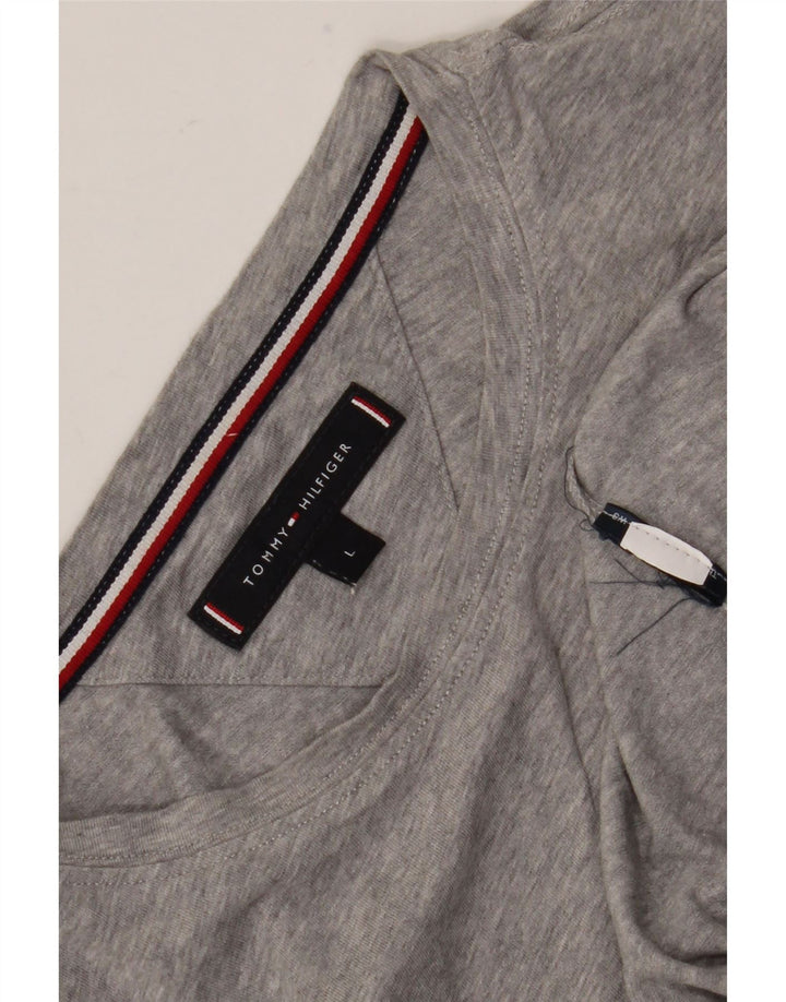 Tommy Hilfiger Camiseta para hombre Top grande gris moteado