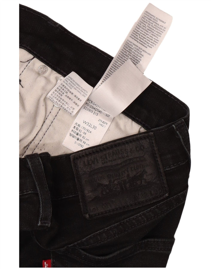 LEVI'S Vaqueros ajustados para hombre W32 L30 Algodón negro