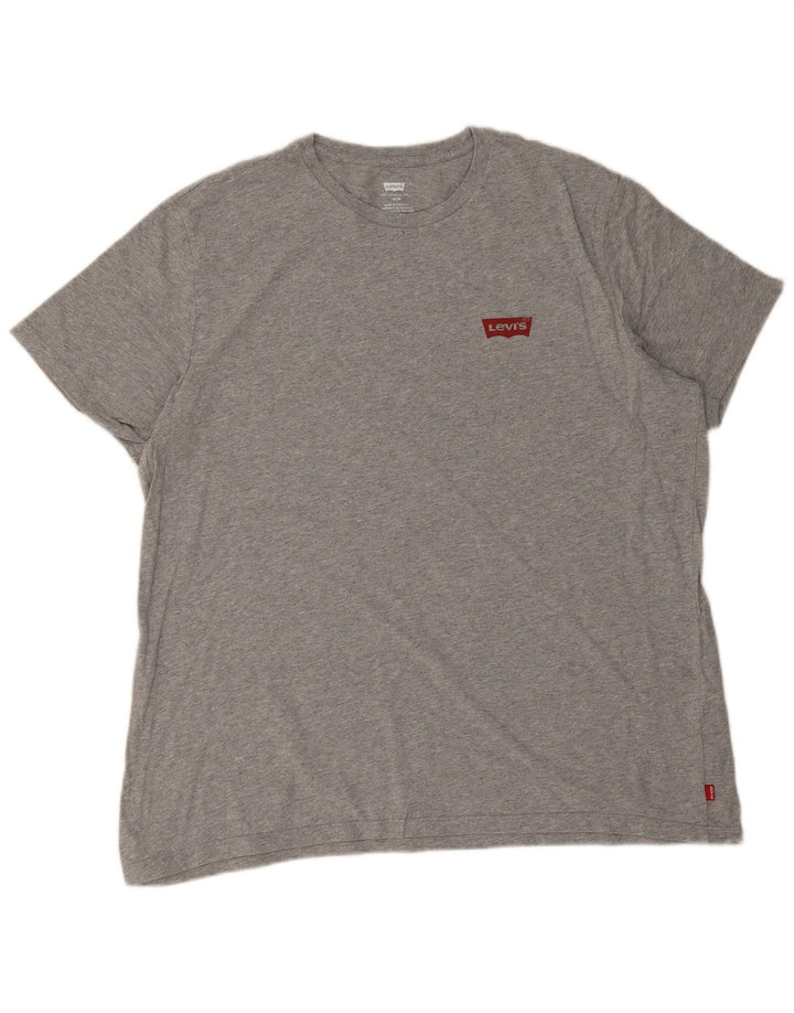 Levi's Camiseta ajustada para hombre Top XL de algodón moteado gris