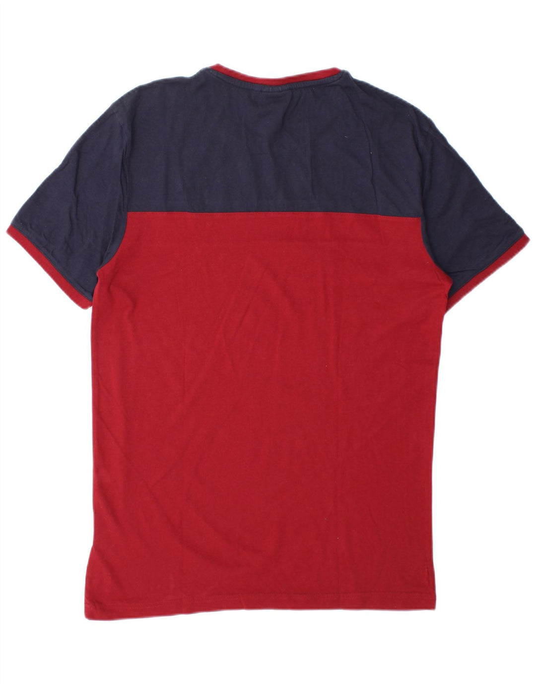 Fila Hombre Camiseta Top Medium Rojo Colorblock Algodón