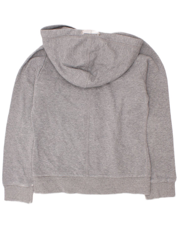 Champion Sudadera con capucha y cremallera gráfica para niñas de 7 a 8 años, talla pequeña, gris moteado