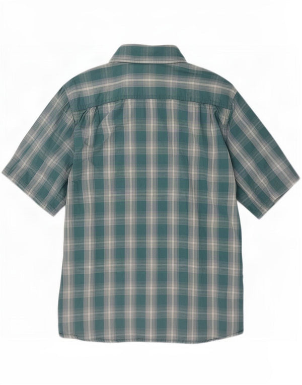 Wrangler Camisa De Manga Corta Para Hombre 3XL Algodón A Cuadros Azul