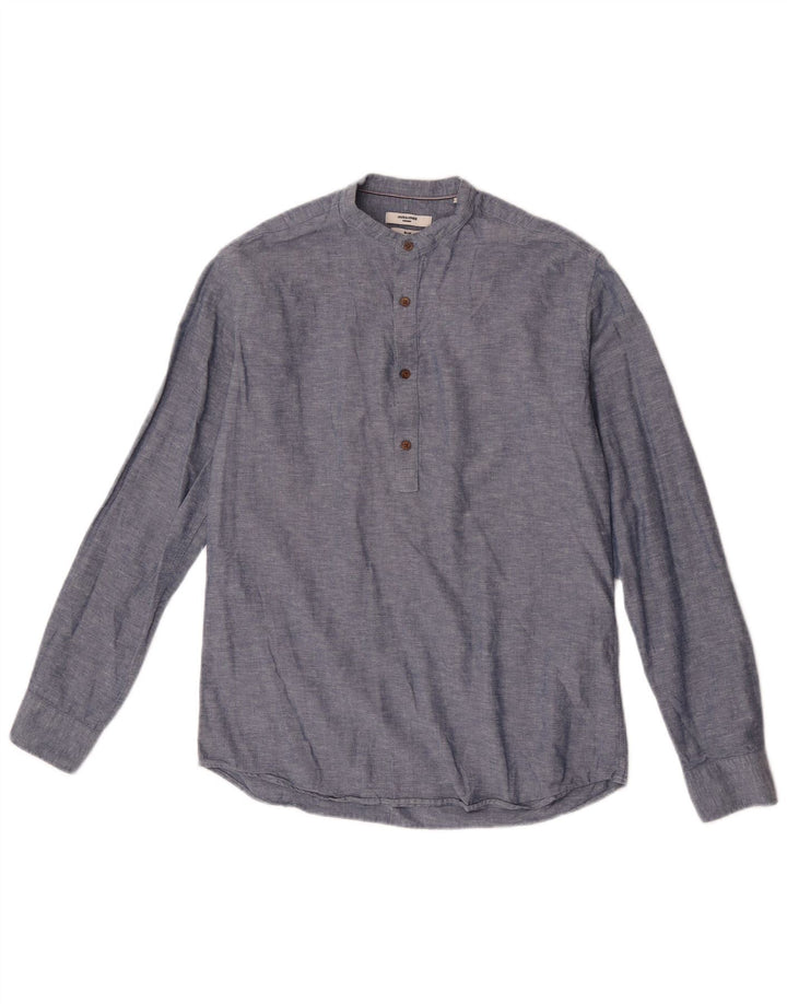 Jack & Jones Mens Premium Slim Jersey Shirt Small Azul Marino Moteado